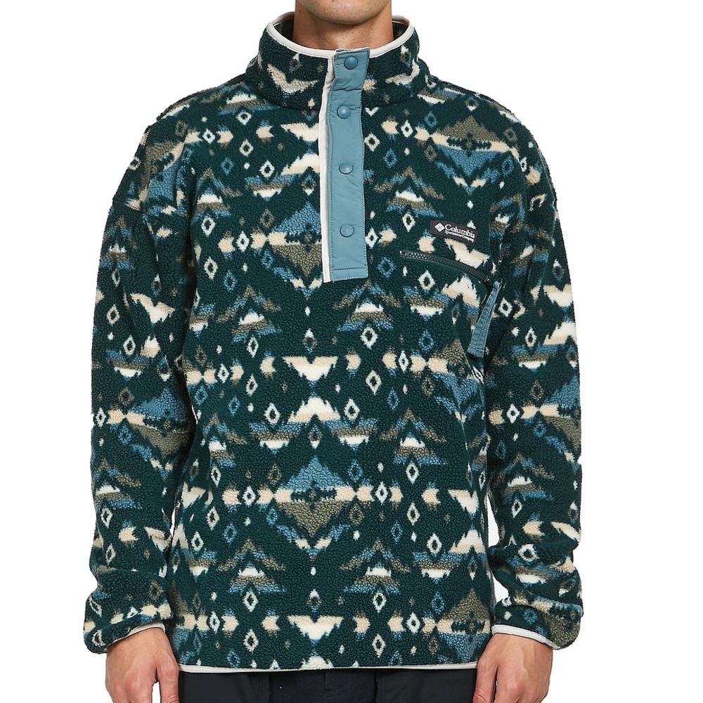 Columbia Men's Green Helvetia Half Snap Fleece Sweater XL